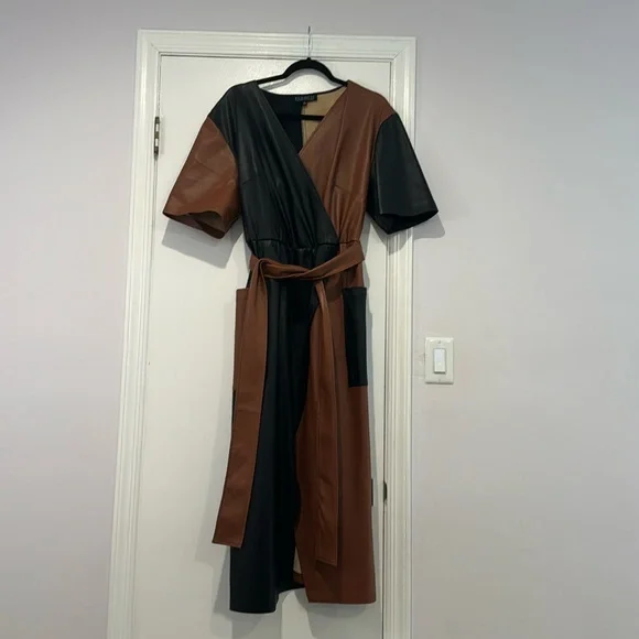 Eloquii | Dresses | Eloquii Faux Leather Two Tone Dress | Poshmark Eloquii | Dresses | Eloquii Faux Leather Two Tone Dress | Poshmark